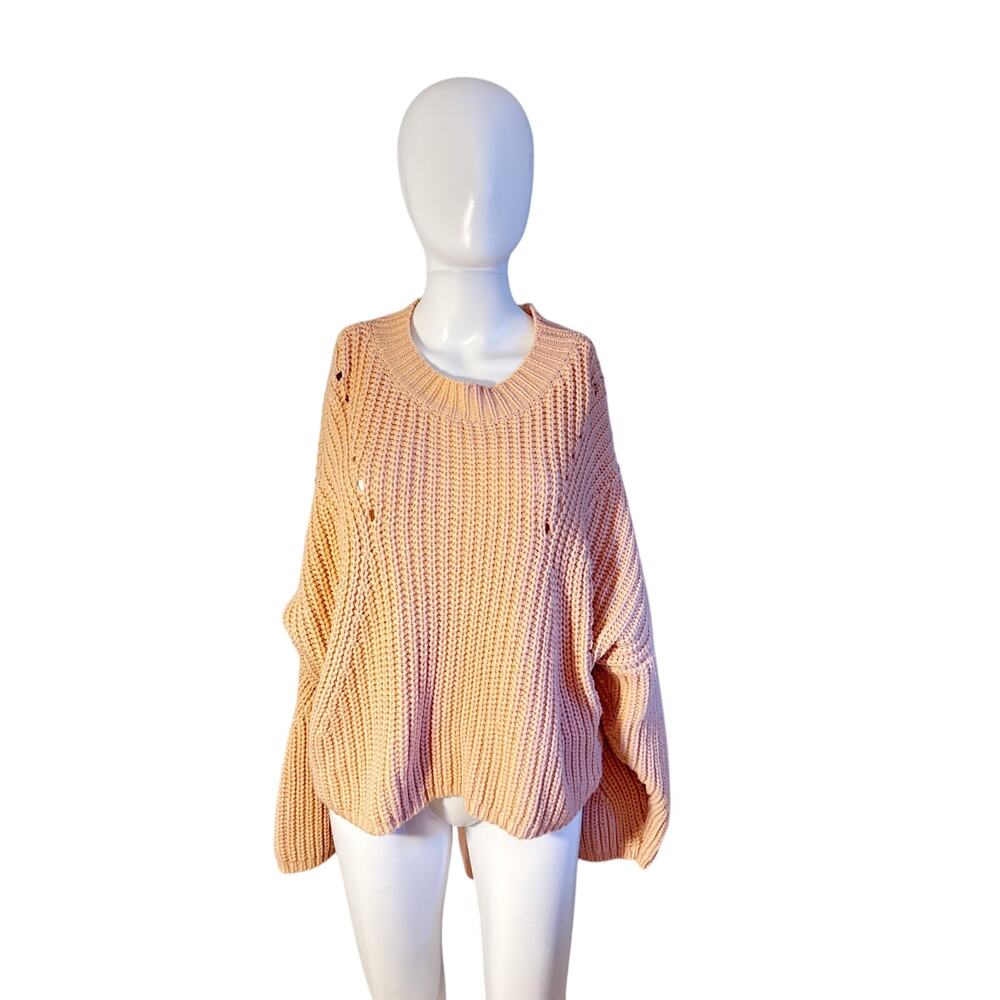 Lulus Medium Pink Crochet Sweater – 100% Acrylic,